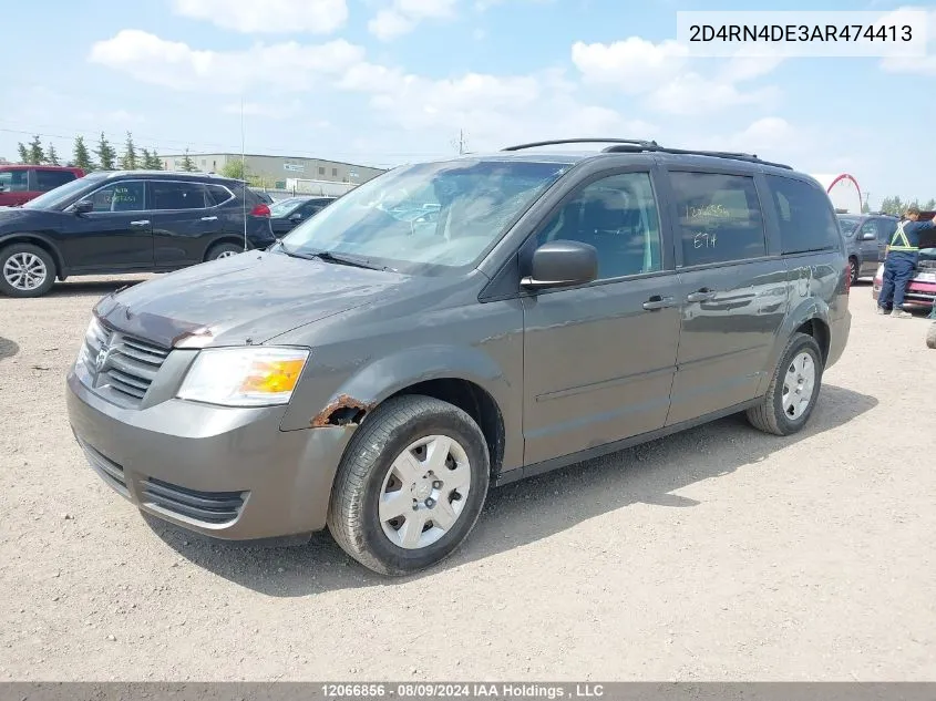 2010 Dodge Grand Caravan Se VIN: 2D4RN4DE3AR474413 Lot: 12066856