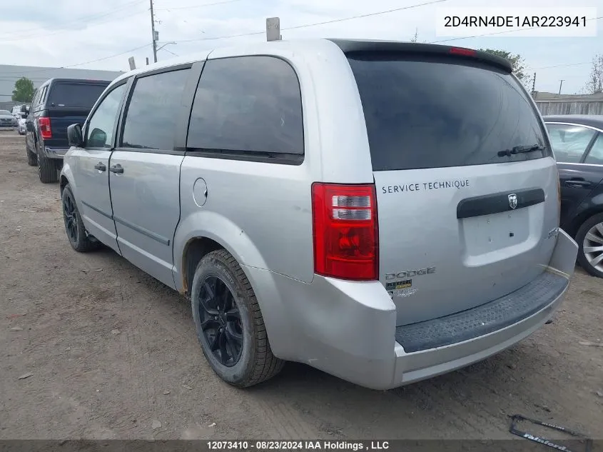 2010 Dodge Grand Caravan Se VIN: 2D4RN4DE1AR223941 Lot: 12073410