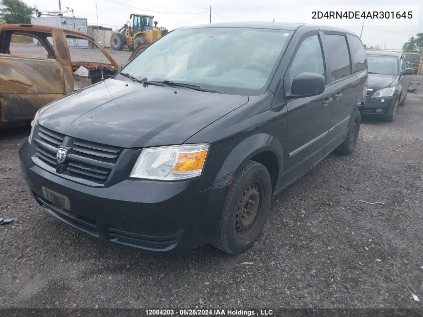 2010 Dodge Grand Caravan Se VIN: 2D4RN4DE4AR301645 Lot: 12084203