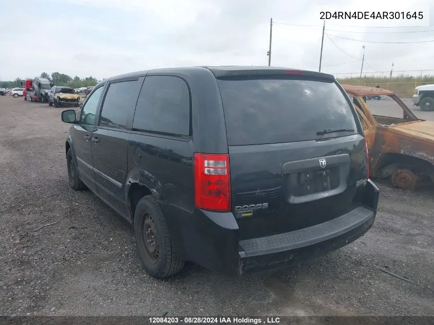 2010 Dodge Grand Caravan Se VIN: 2D4RN4DE4AR301645 Lot: 12084203