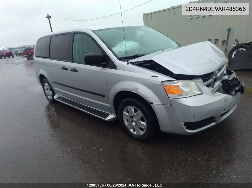 2010 Dodge Grand Caravan Se VIN: 2D4RN4DE9AR485366 Lot: 12085736