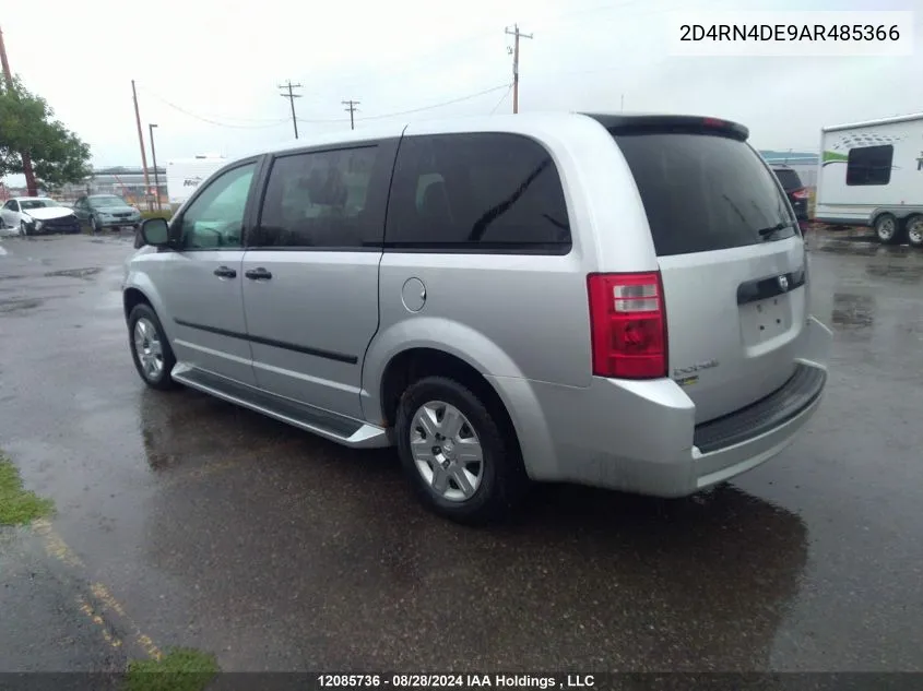 2010 Dodge Grand Caravan Se VIN: 2D4RN4DE9AR485366 Lot: 12085736