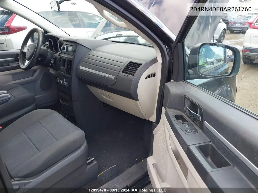 2010 Dodge Grand Caravan Se VIN: 2D4RN4DE0AR261760 Lot: 12099470