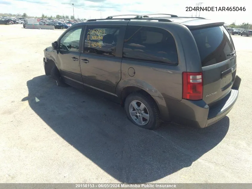 2010 Dodge Grand Caravan Se VIN: 2D4RN4DE1AR465046 Lot: 20158153