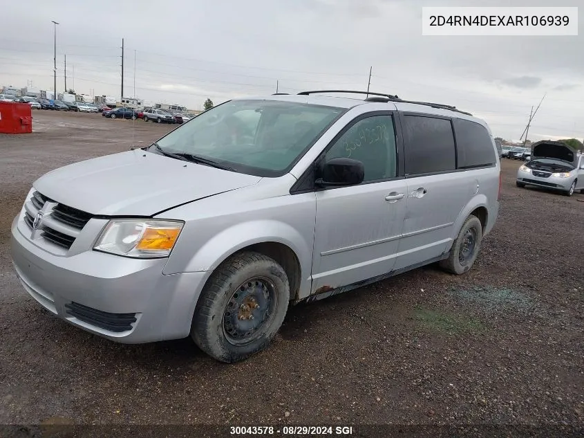 2D4RN4DEXAR106939 2010 Dodge Grand Caravan Se