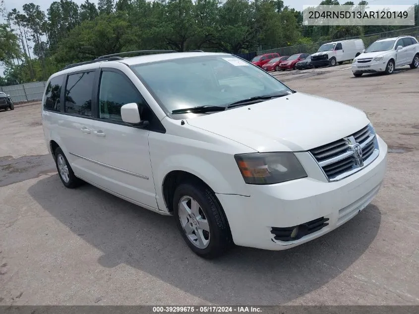 2010 Dodge Grand Caravan Sxt VIN: 2D4RN5D13AR120149 Lot: 39299675