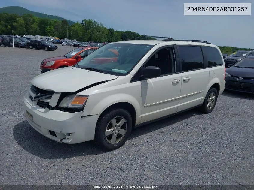 2010 Dodge Grand Caravan Se VIN: 2D4RN4DE2AR331257 Lot: 39370679