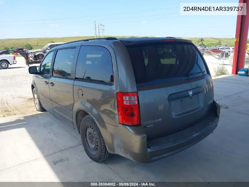 2010 Dodge Grand Caravan Se VIN: 2D4RN4DE1AR339737 Lot: 39384002