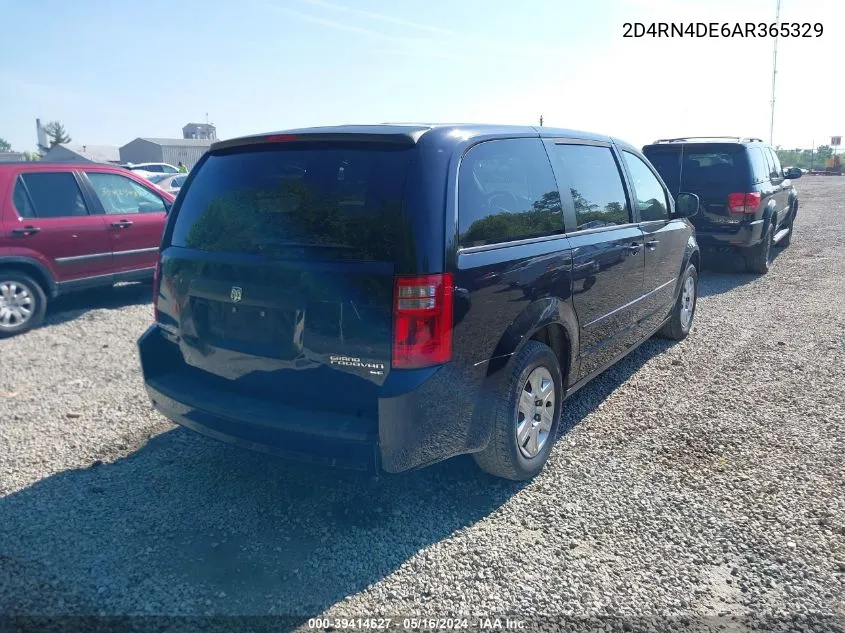 2D4RN4DE6AR365329 2010 Dodge Grand Caravan Se