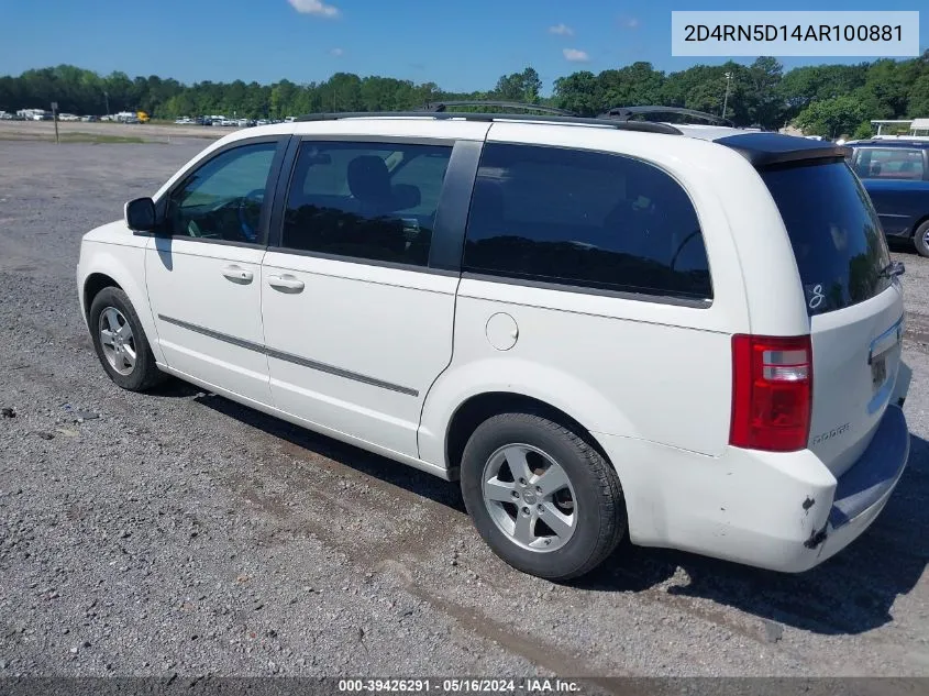 2010 Dodge Grand Caravan Sxt VIN: 2D4RN5D14AR100881 Lot: 39426291