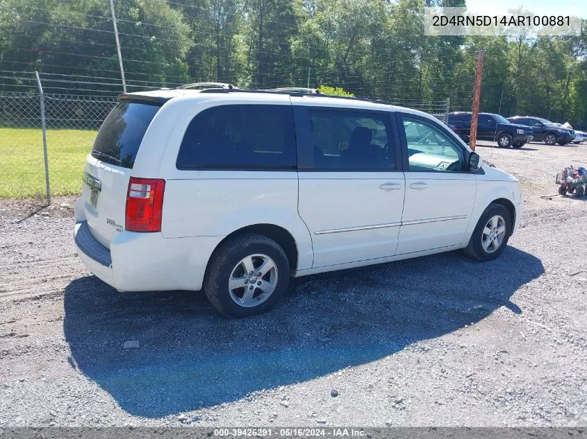 2010 Dodge Grand Caravan Sxt VIN: 2D4RN5D14AR100881 Lot: 39426291