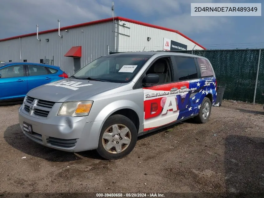 2010 Dodge Grand Caravan Se VIN: 2D4RN4DE7AR489349 Lot: 39450658