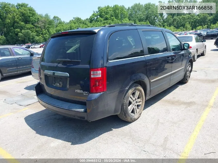 2010 Dodge Grand Caravan Sxt VIN: 2D4RN5DX3AR166858 Lot: 39465312