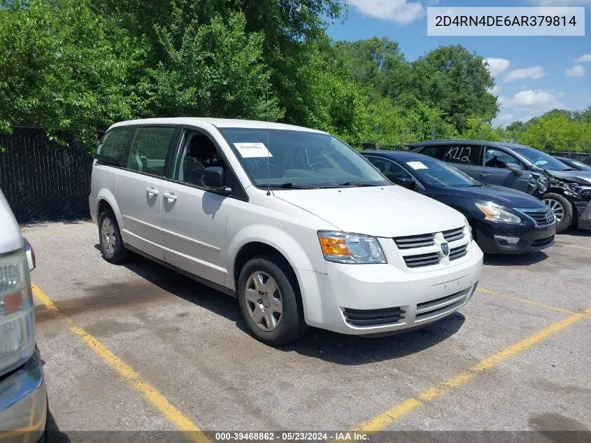 2010 Dodge Grand Caravan Se VIN: 2D4RN4DE6AR379814 Lot: 39468862