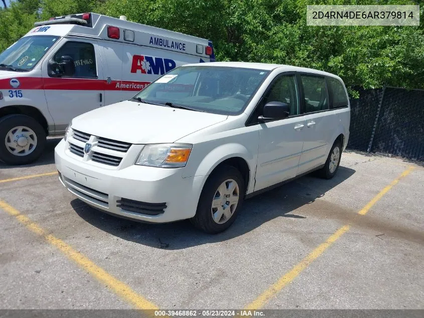 2010 Dodge Grand Caravan Se VIN: 2D4RN4DE6AR379814 Lot: 39468862