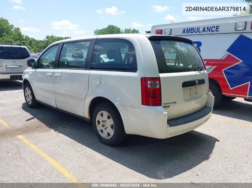 2010 Dodge Grand Caravan Se VIN: 2D4RN4DE6AR379814 Lot: 39468862