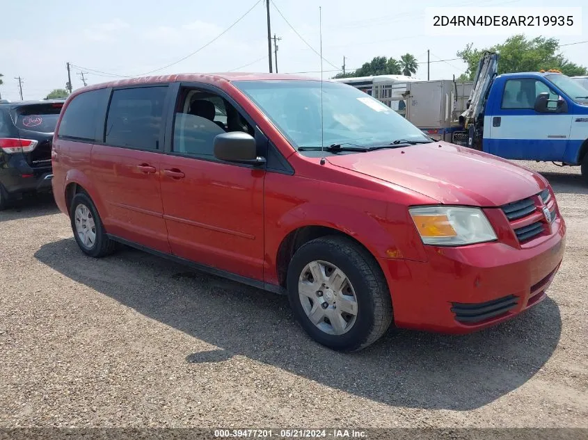 2010 Dodge Grand Caravan Se VIN: 2D4RN4DE8AR219935 Lot: 39477201