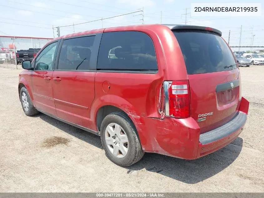 2010 Dodge Grand Caravan Se VIN: 2D4RN4DE8AR219935 Lot: 39477201