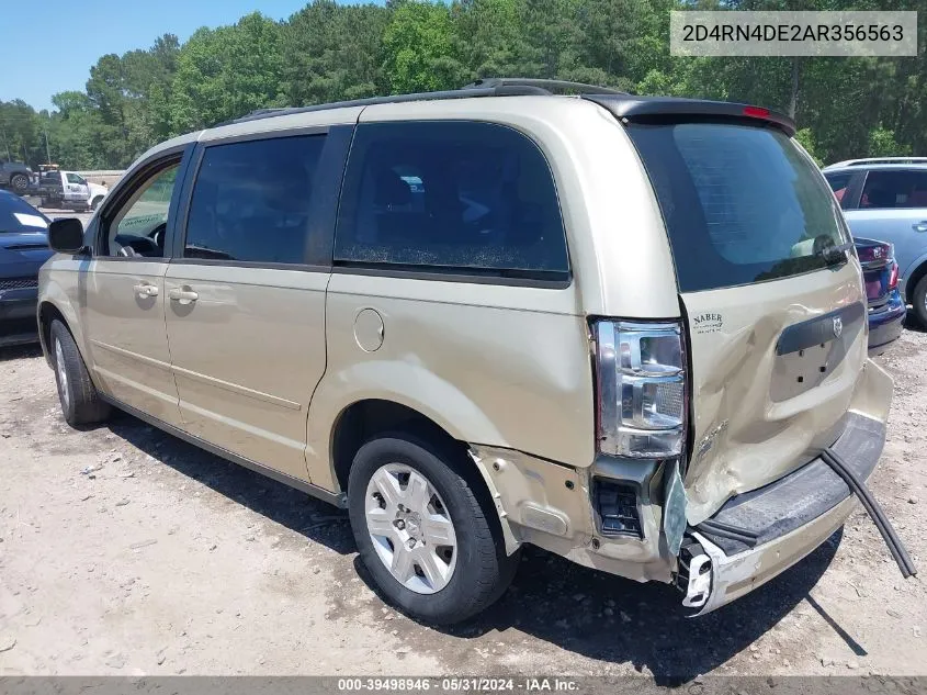 2010 Dodge Grand Caravan Se VIN: 2D4RN4DE2AR356563 Lot: 39498946