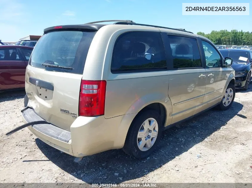 2010 Dodge Grand Caravan Se VIN: 2D4RN4DE2AR356563 Lot: 39498946