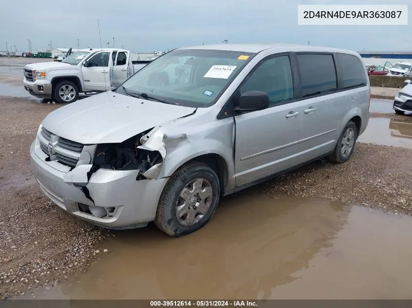 2010 Dodge Grand Caravan Se VIN: 2D4RN4DE9AR363087 Lot: 39512614