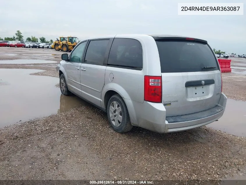 2010 Dodge Grand Caravan Se VIN: 2D4RN4DE9AR363087 Lot: 39512614