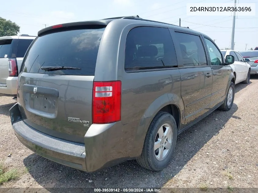 2010 Dodge Grand Caravan Hero VIN: 2D4RN3D12AR363696 Lot: 39539142