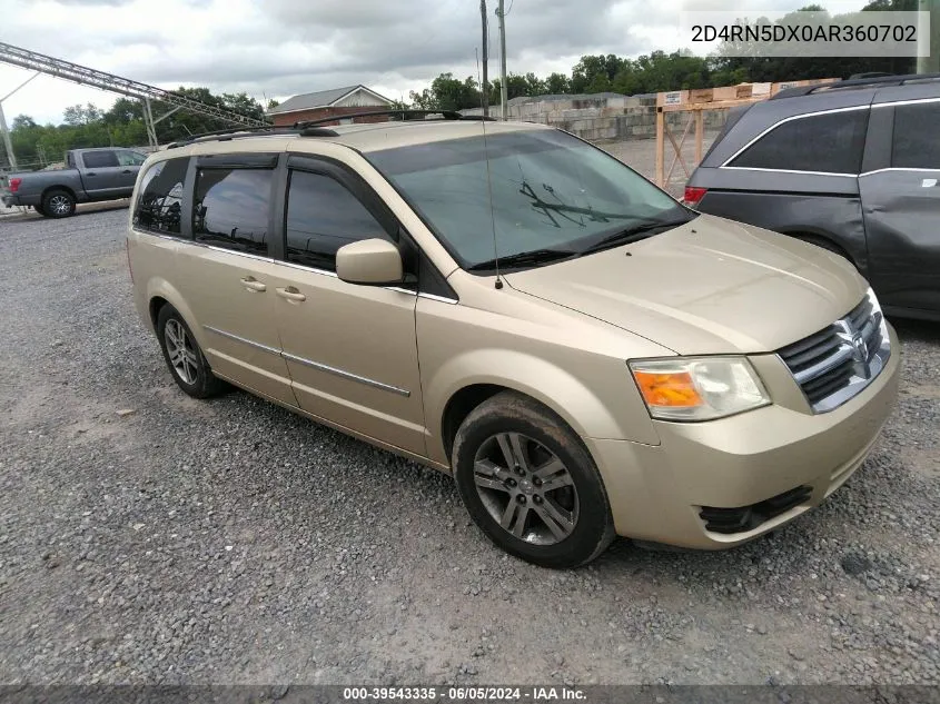 2D4RN5DX0AR360702 2010 Dodge Grand Caravan Sxt