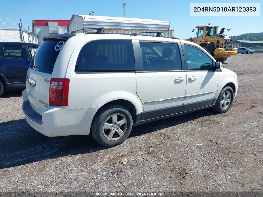 2010 Dodge Grand Caravan Sxt VIN: 2D4RN5D10AR120383 Lot: 39548540