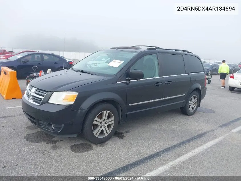 2010 Dodge Grand Caravan Sxt VIN: 2D4RN5DX4AR134694 Lot: 39549500