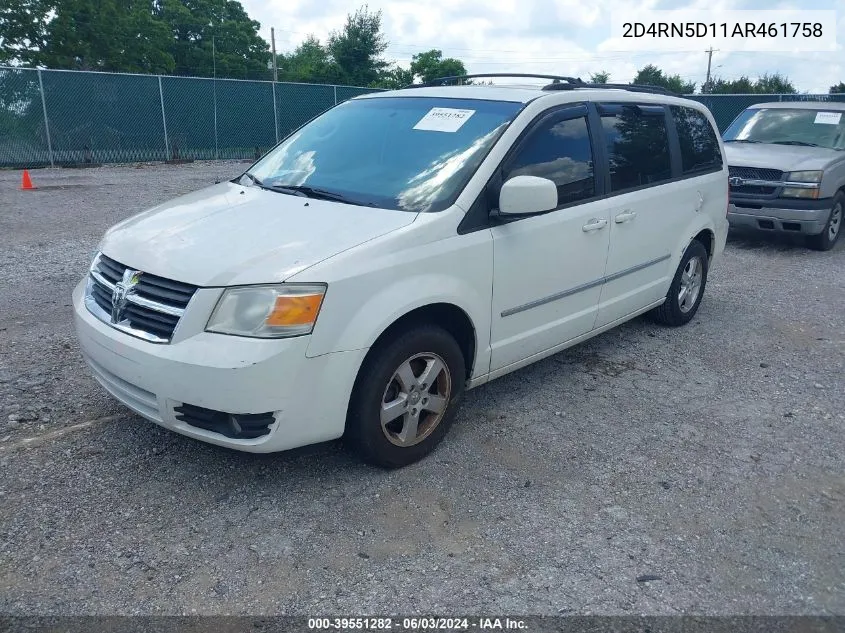 2010 Dodge Grand Caravan Sxt VIN: 2D4RN5D11AR461758 Lot: 39551282