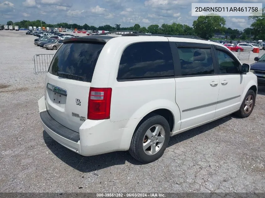 2010 Dodge Grand Caravan Sxt VIN: 2D4RN5D11AR461758 Lot: 39551282