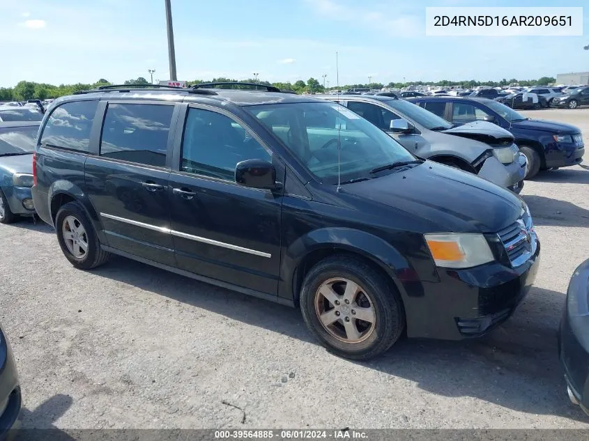 2010 Dodge Grand Caravan Sxt VIN: 2D4RN5D16AR209651 Lot: 39564885