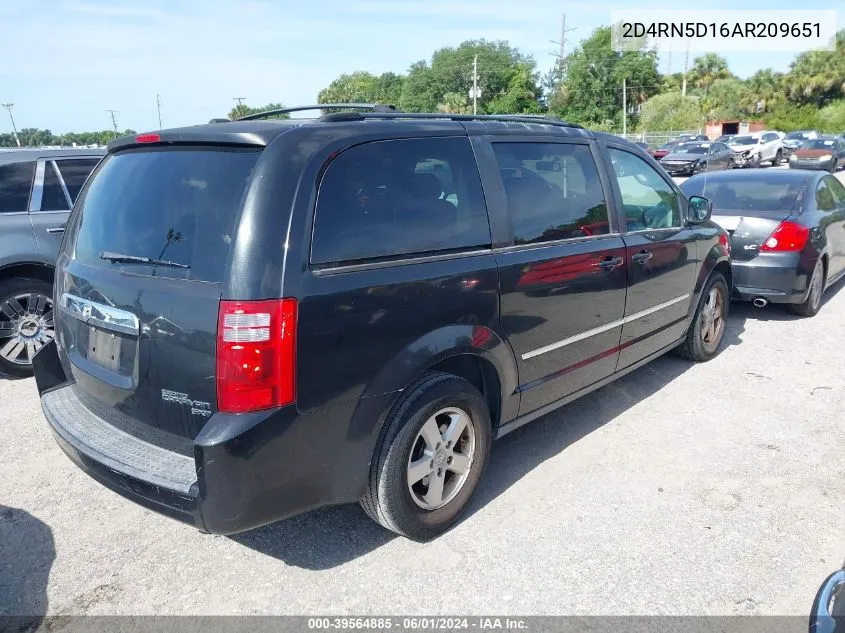 2010 Dodge Grand Caravan Sxt VIN: 2D4RN5D16AR209651 Lot: 39564885