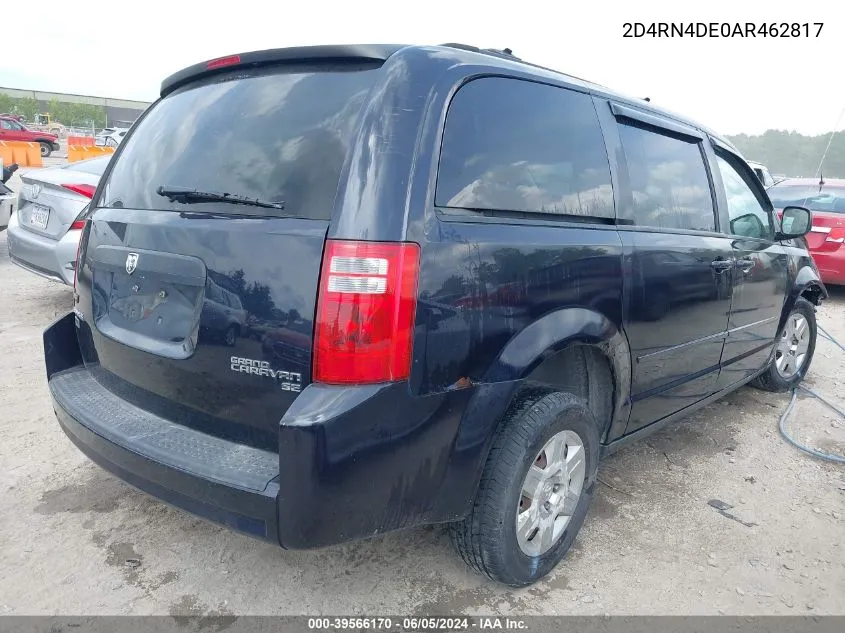 2D4RN4DE0AR462817 2010 Dodge Grand Caravan Se