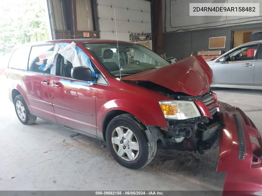 2010 Dodge Grand Caravan Se VIN: 2D4RN4DE9AR158482 Lot: 39582155