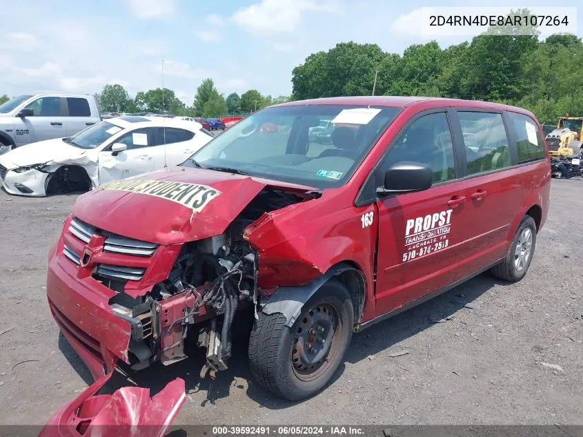 2010 Dodge Grand Caravan Se VIN: 2D4RN4DE8AR107264 Lot: 39592491