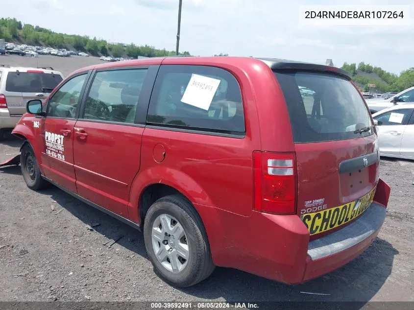 2010 Dodge Grand Caravan Se VIN: 2D4RN4DE8AR107264 Lot: 39592491