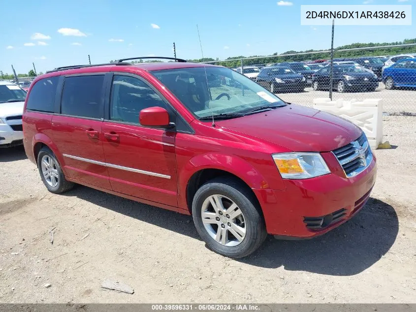 2010 Dodge Grand Caravan Crew VIN: 2D4RN6DX1AR438426 Lot: 39596331