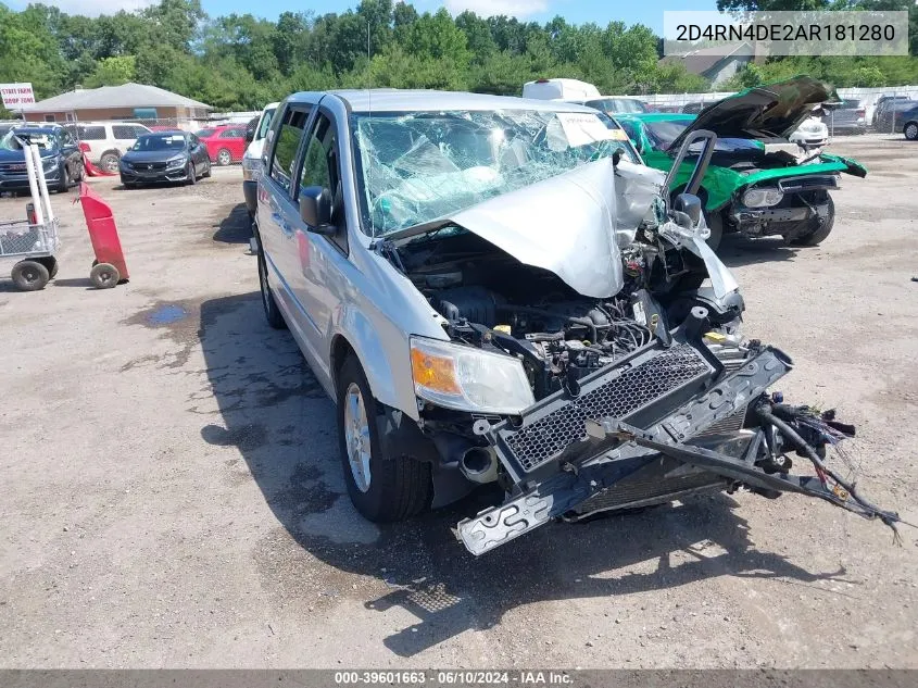 2010 Dodge Grand Caravan Se VIN: 2D4RN4DE2AR181280 Lot: 39601663