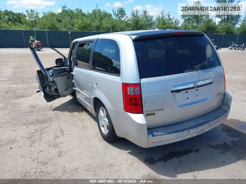 2010 Dodge Grand Caravan Se VIN: 2D4RN4DE2AR181280 Lot: 39601663