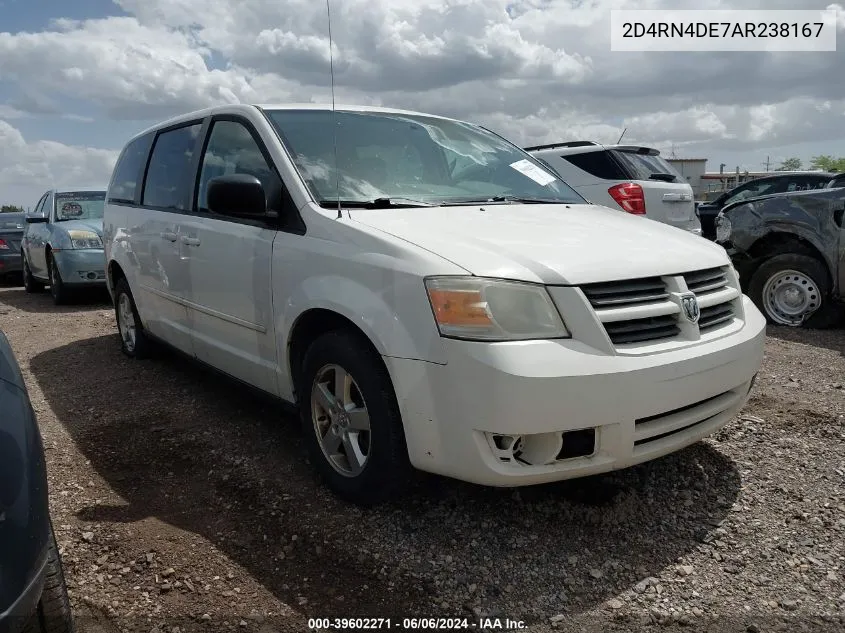 2010 Dodge Grand Caravan Se VIN: 2D4RN4DE7AR238167 Lot: 39602271