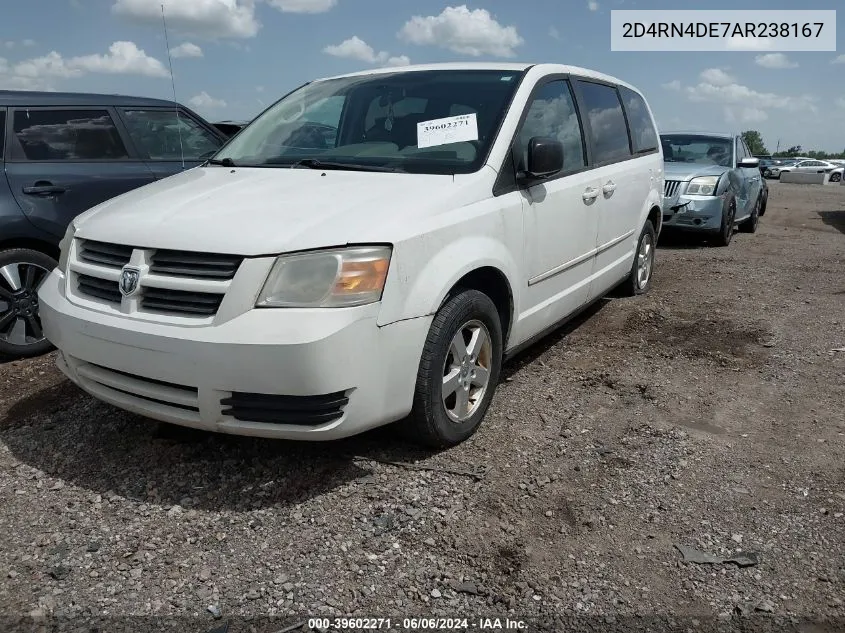 2010 Dodge Grand Caravan Se VIN: 2D4RN4DE7AR238167 Lot: 39602271