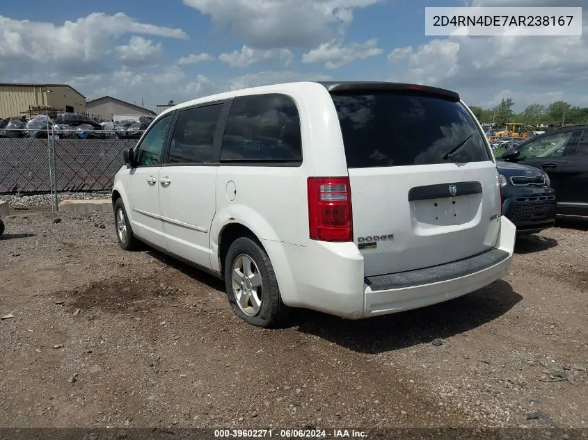 2010 Dodge Grand Caravan Se VIN: 2D4RN4DE7AR238167 Lot: 39602271