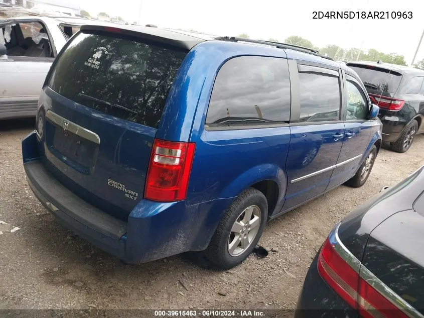 2010 Dodge Grand Caravan Sxt VIN: 2D4RN5D18AR210963 Lot: 39615463