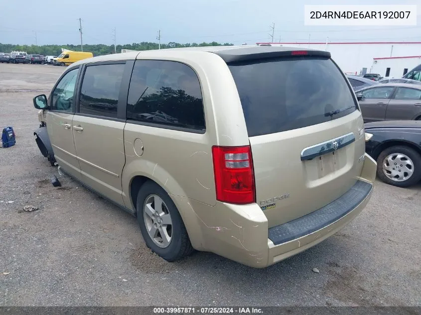 2D4RN4DE6AR192007 2010 Dodge Grand Caravan Se