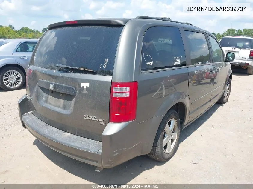 2010 Dodge Grand Caravan Se VIN: 2D4RN4DE6AR339734 Lot: 40086879