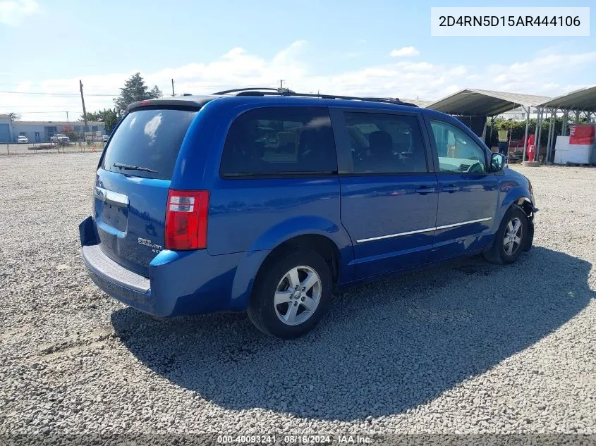 2010 Dodge Grand Caravan Sxt VIN: 2D4RN5D15AR444106 Lot: 40093241