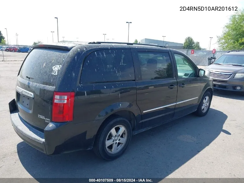 2010 Dodge Grand Caravan Sxt VIN: 2D4RN5D10AR201612 Lot: 40107509