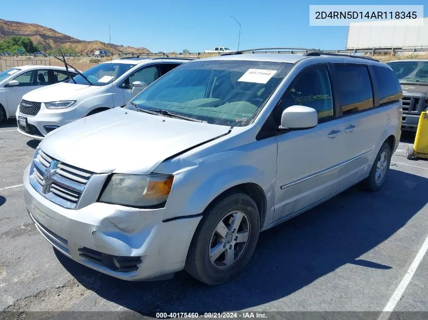 2010 Dodge Grand Caravan Sxt VIN: 2D4RN5D14AR118345 Lot: 40175460